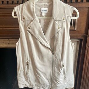 Club Monaco Witney Manteaux Moto Vest Asymmetrical Gold Zip